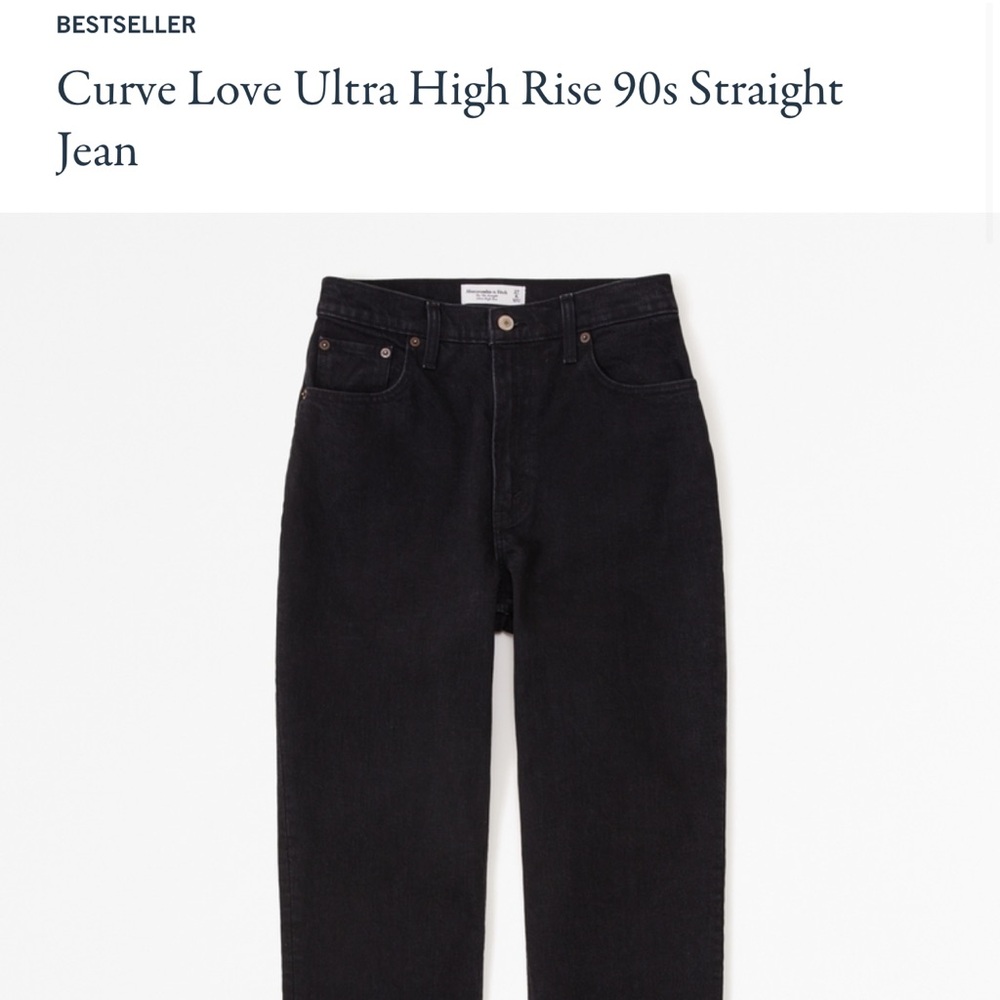 Abercrombie & Fitch Black Women's 90s Straight Jeans